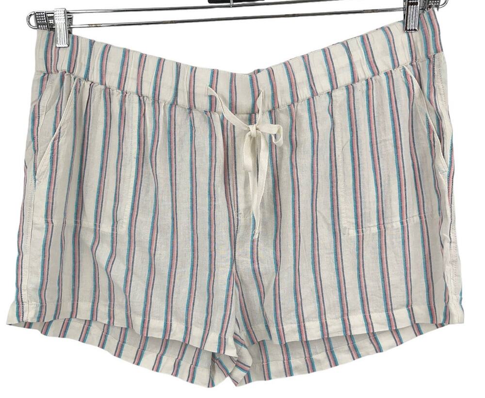 Caslon shorts striped linen blend size 2X